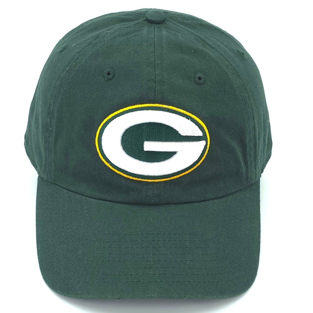 Green Bay Packers Hat Cap Mens Strap Back Green NFL Football Fan Apparel